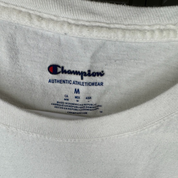 Champion White Authentic Athletic Wear T-Shirt (Men’s Size Medium) - Picture 3 of 3